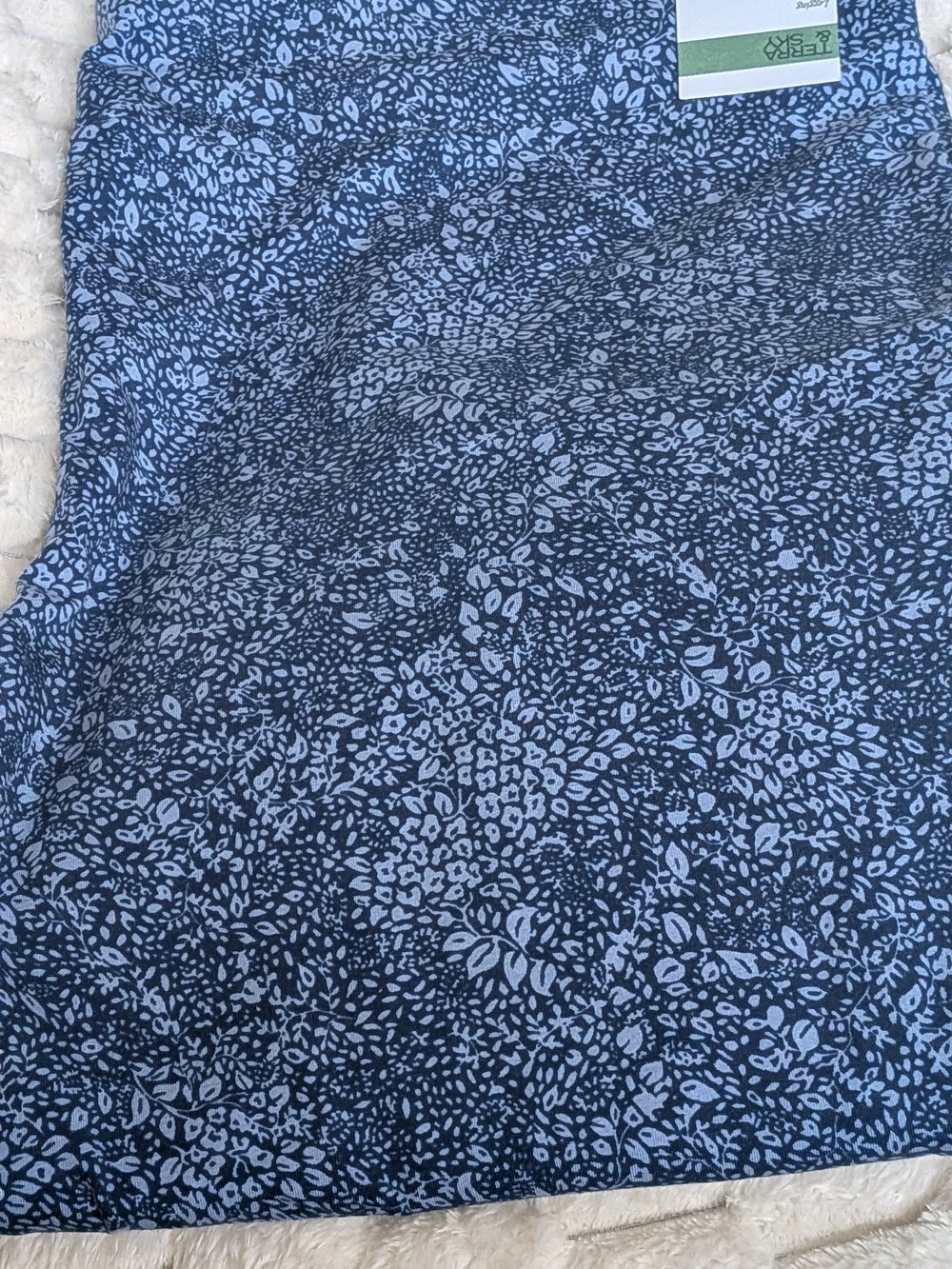 Blue Floral Print Leggings